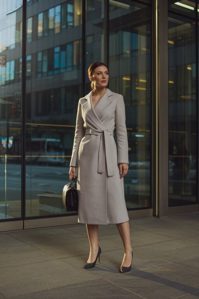 Women's Wool Coat: belted