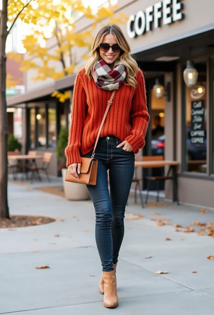 Fall Outfits for Women: The Classic Sweater and Jeans Combo
