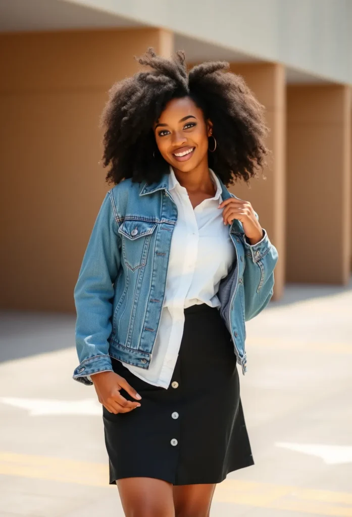 The Best Denim Jacket Outfits: Day Meeting Ready