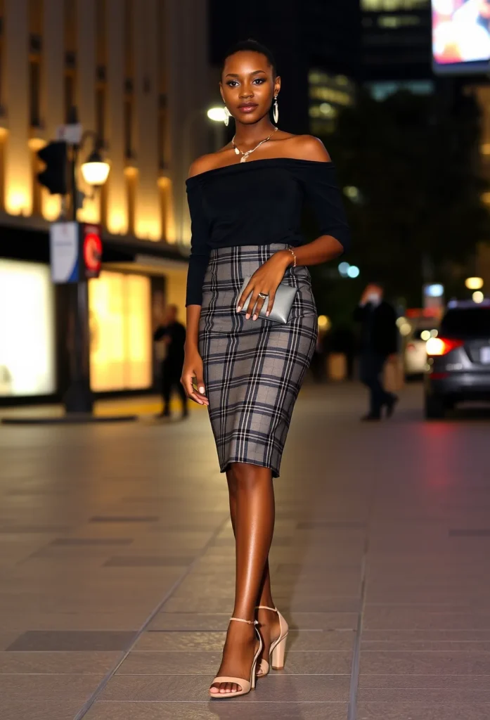 The Best Plaid Skirt Outfit: Date Night Glam