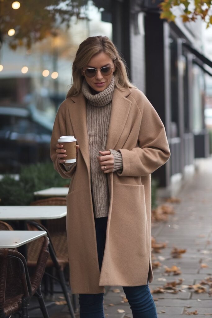 Women's Wool Coat: oversized